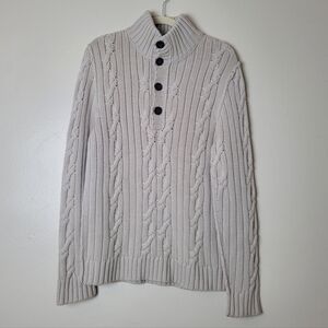 Vintage Banana Republic Extra Fine Merino Wool Cable‎ Knit Sweater